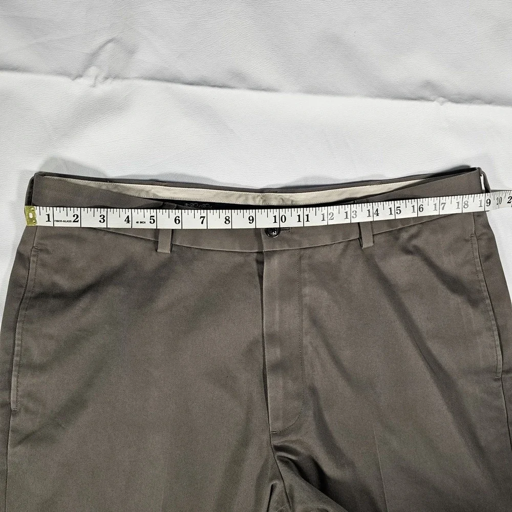 Brooks Brothers Advantage Chino Hudson Pants Mens 38x32 Brown Flat Front